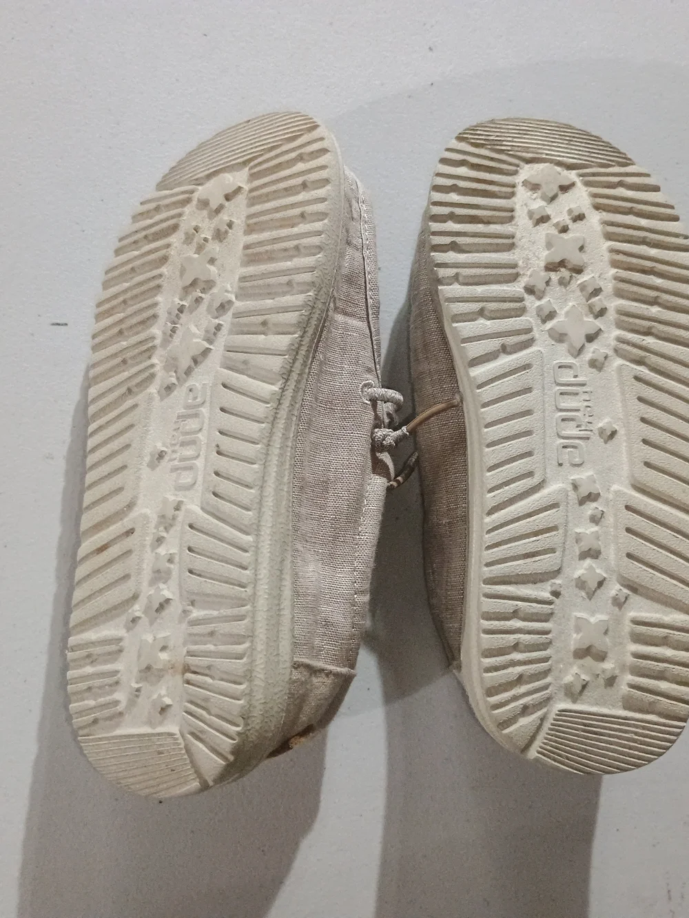Beige Kids Moccasin Slip-Ons with Lace Accent